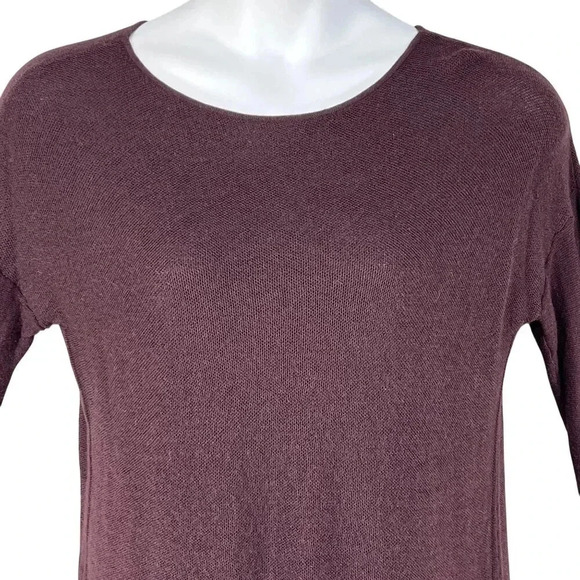 J Jill Womens M Washable  Merino Wool Blend Tunic Waffle Knit Sweater Minimalist - Picture 5 of 15